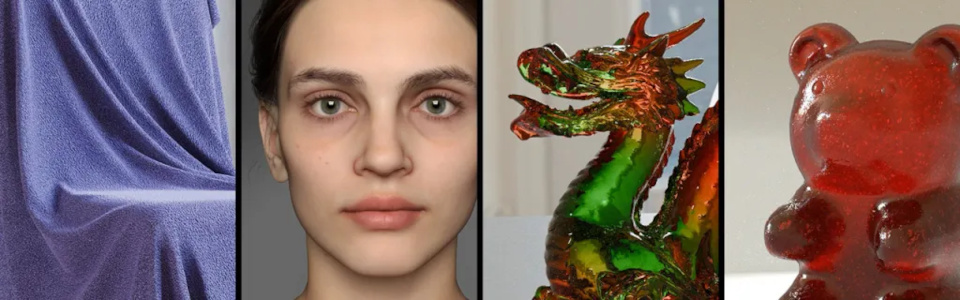 Renders made with iClone: cloth, digital human, glass and subsurface materials