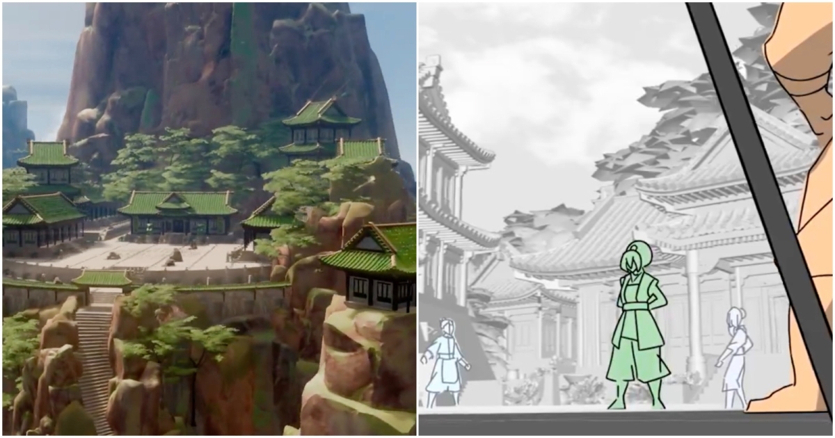 Toph's arena modeled in Blender for Avatar Aang